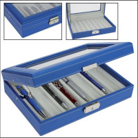Box för 8 pennor blå